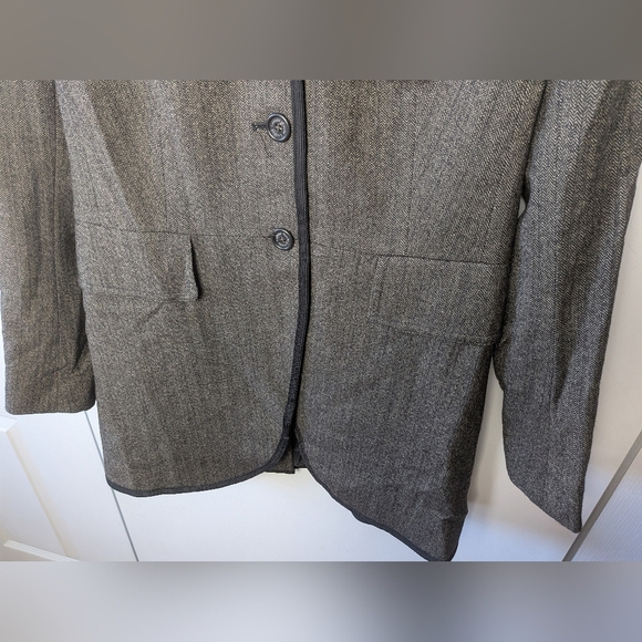 LAUREN RALPH LAUREN Women Blazer Size 8 100% Wool Brown Color Long Sleeve - Picture 3 of 13